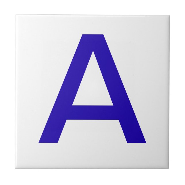 Letter Tiles - Blue on white (Front)