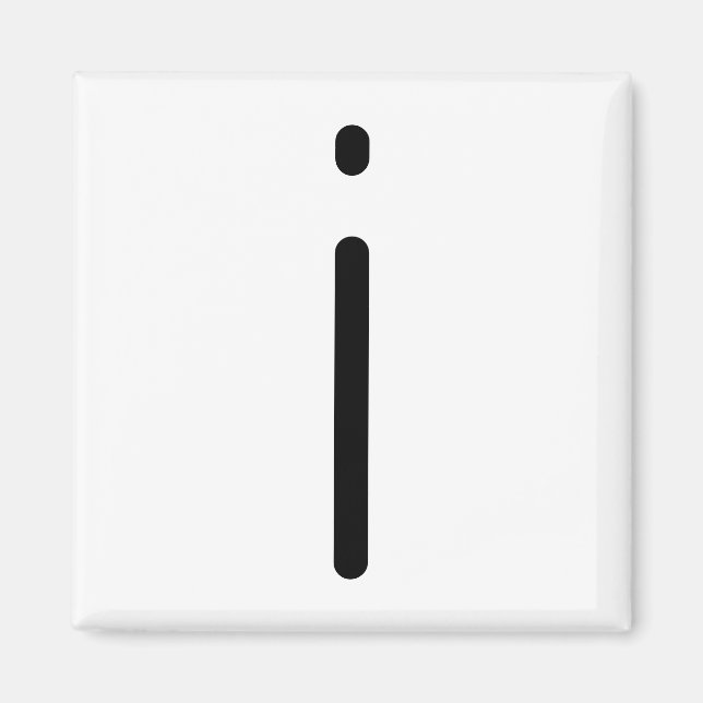 Letter Title “i” Magnet (Front)