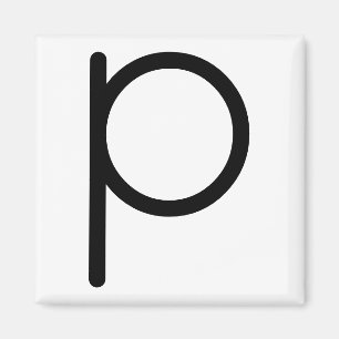 Letter Title “p” Magnet