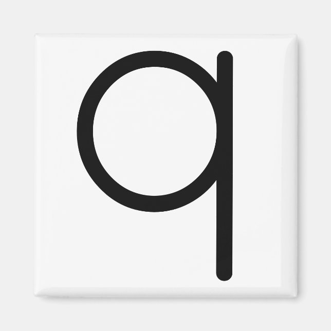 Letter Title “q” Magnet (Front)