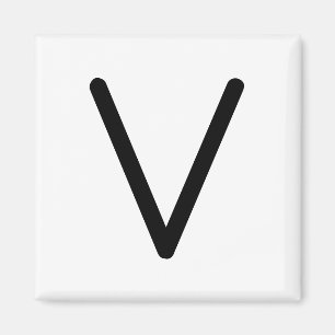 Letter Title “v” Magnet