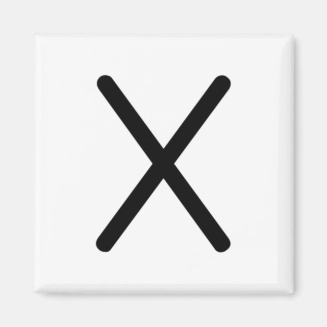 Letter Title “x” Magnet (Front)