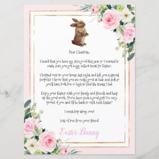 Letter To Child From The Easter Bunny Invitation