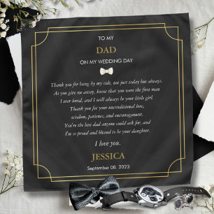 Letter To Dad On Daughter's Wedding Handkerchief  Bandana
