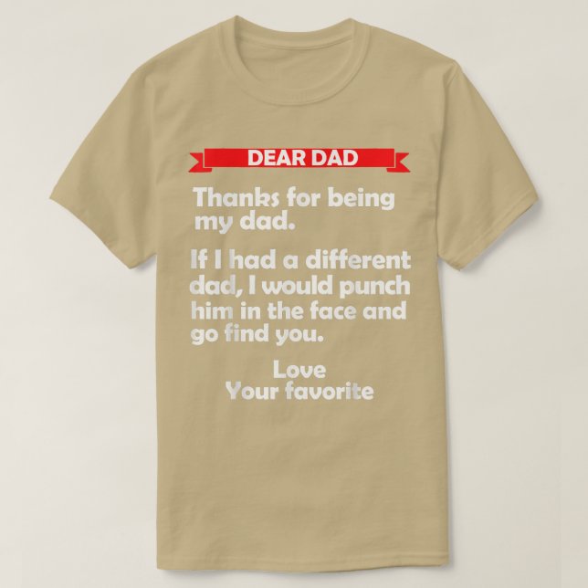 Letter to Dad  T-Shirt (Design Front)