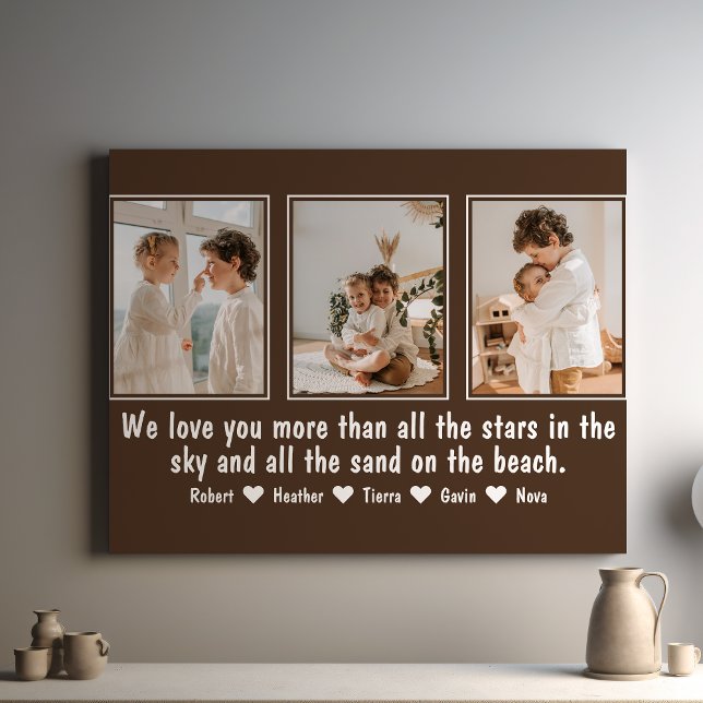 Letter To Mom Personalized Custom Family Collage Canvas Print (Creator Uploaded)