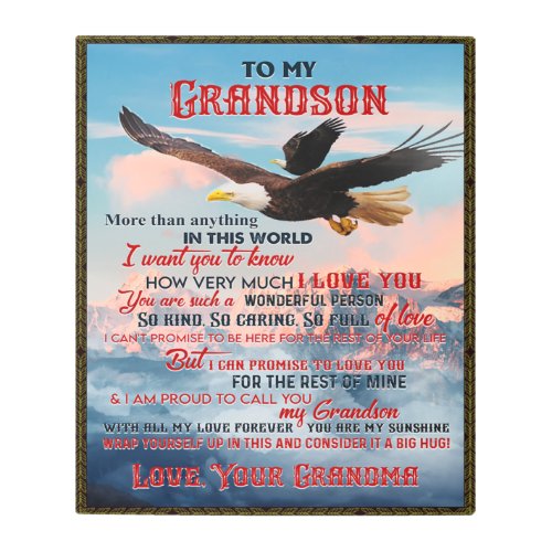 Letter To My Grandson GiftLove Baby Boy Gift Idea Metal Print