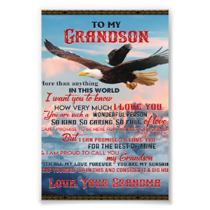 Letter To My Grandson Gift,Love Baby Boy Gift Idea Photo Print