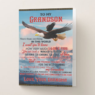 Letter To My Grandson Gift,Love Baby Boy Gift Idea Pocket Folder