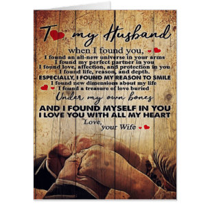 Letter To My Husband, Cute Family Gift Card