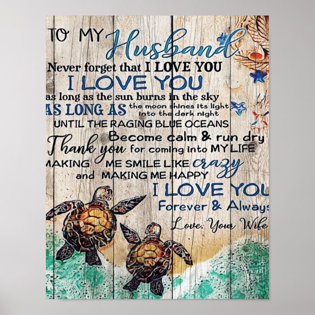 Letter To My Husband | Family Decoration | (Front)