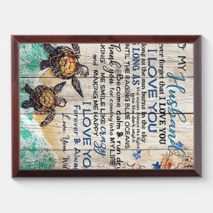 Letter To My Husband Family Decoration Award Plaque