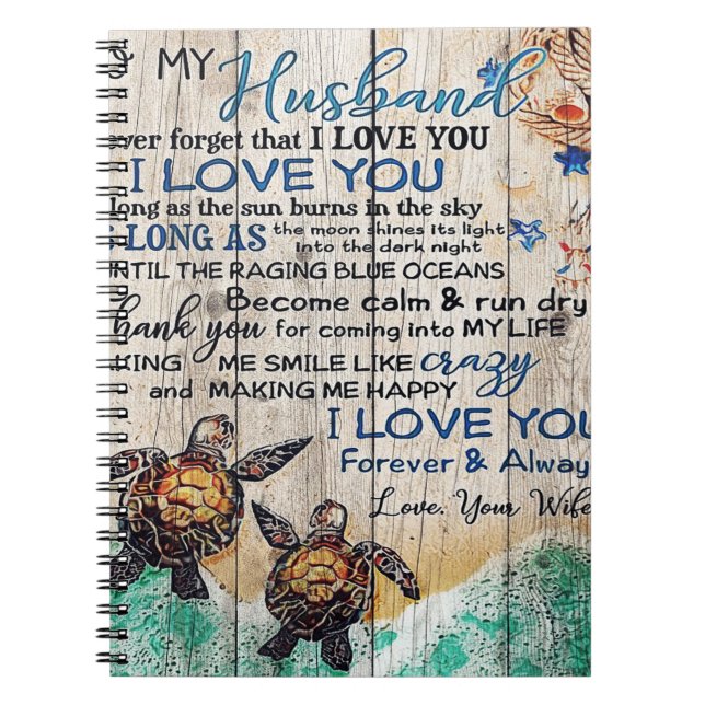 Letter To My Husband | Family Decoration | Notebook (Front)