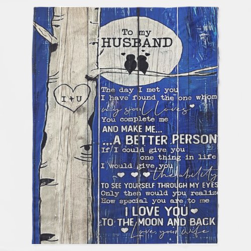 Letter To my Husband  Husband Gift Fleece Blanket