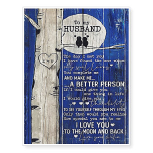 Letter To my Husband Husband Gift Temporary Tattoos