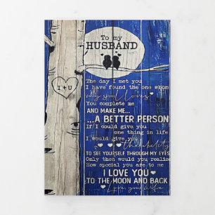Letter To my Husband   Husband Gift Tri-Fold Announcement
