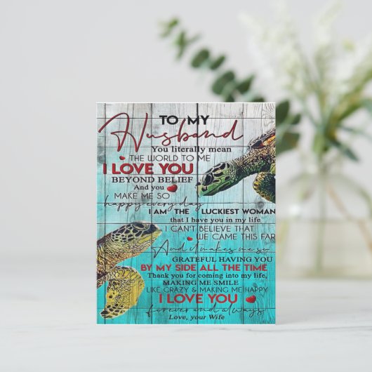 Letter To My Husband, Love Quotes Letter (Standing Front)