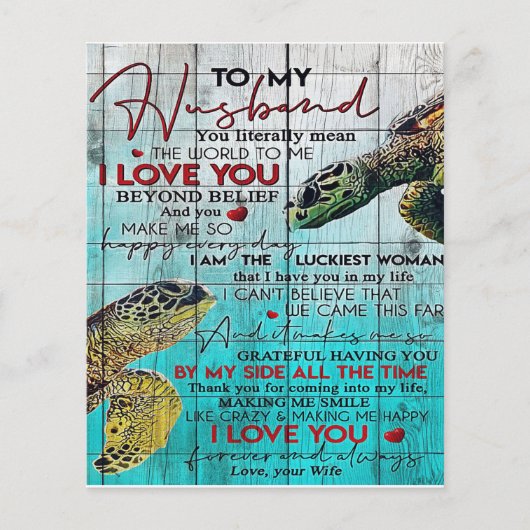 Letter To My Husband, Love Quotes Letter (Front)