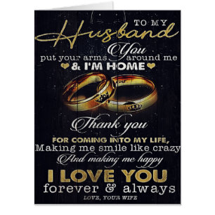 Letter To My Husband, Love Quotes Letter Card