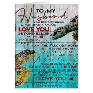 Letter To My Husband, Love Quotes Letter Card
