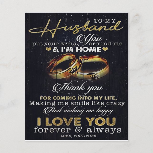 Letter To My Husband, Love Quotes Letter Flyer (Front)