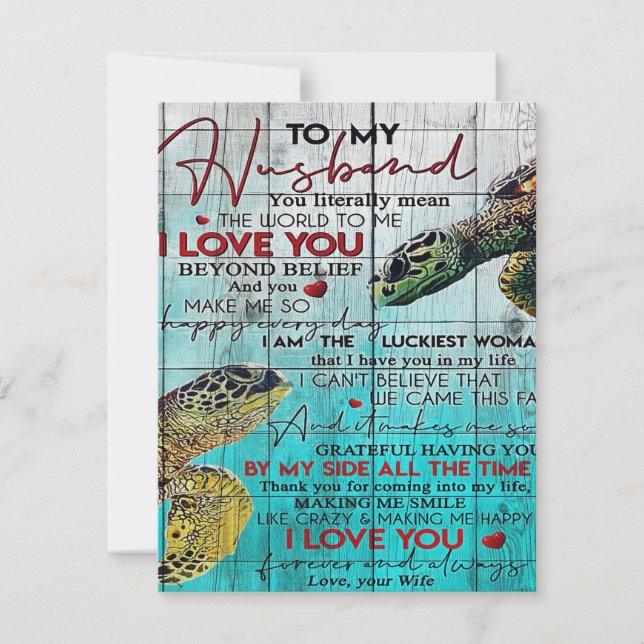 Letter To My Husband, Love Quotes Letter Invitation (Front)