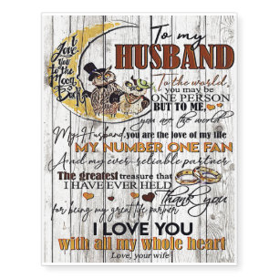 Letter To My Husband, Love Quotes Letter Temporary Tattoos