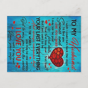 Letter To My Husband Lovely To My Husband Gift Announcement Postcard