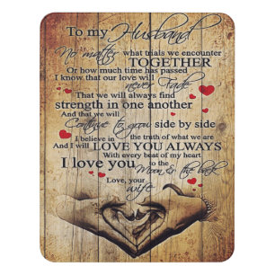 Letter To My Husband Lovely To My Husband Gift Door Sign