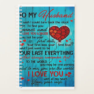 Letter To My Husband Lovely To My Husband Gift Planner