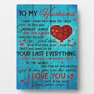 Letter To My Husband Lovely To My Husband Gift Plaque