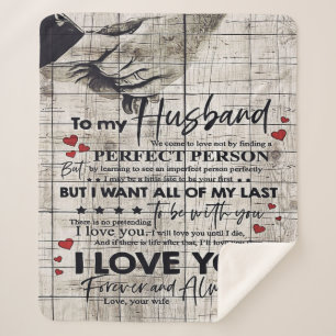 Letter To My Husband , New Home Gift Sherpa Blanket