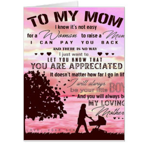 Letter To My Mom Letter To Family Card