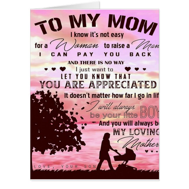 Letter To My Mom | Letter To Family Card (Front)