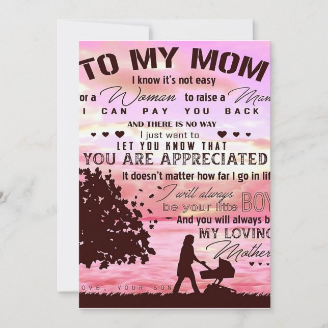 Letter To My Mom | Letter To Family Holiday Card (Front)