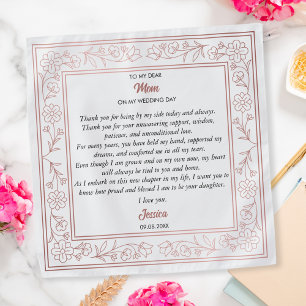 Letter To My Mom On My Wedding Day Handkerchief Bandana