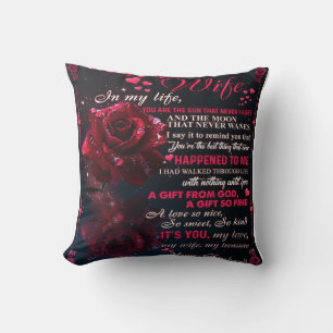 Letter To My Wife Gift, Couple Love Wedding Gift Throw Pillow
