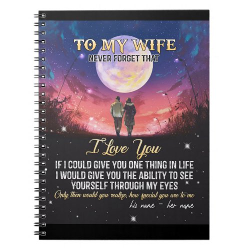 Letter To My Wife Valentines Day Gift Notebook