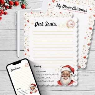 Letter to Santa Activity for kids DIY Christmas Invitation