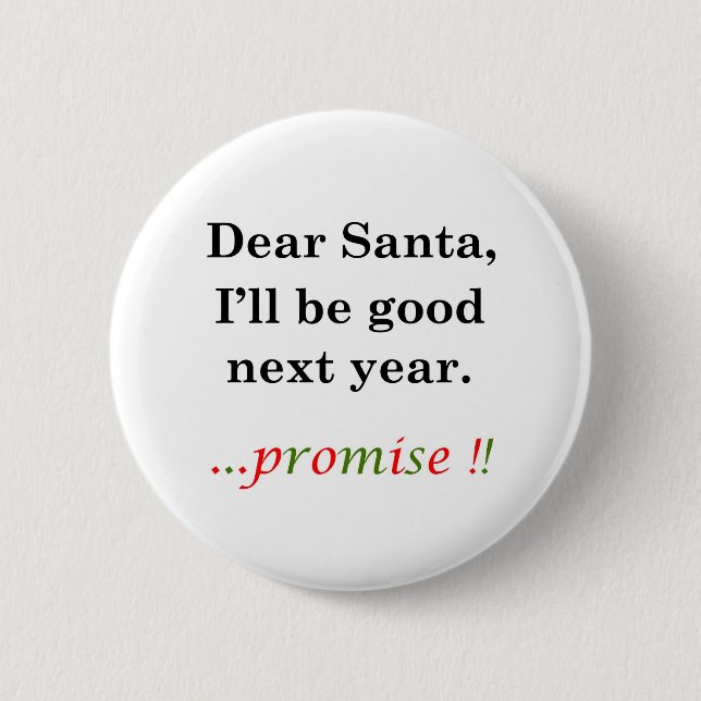 Letter to Santa Button (Front)