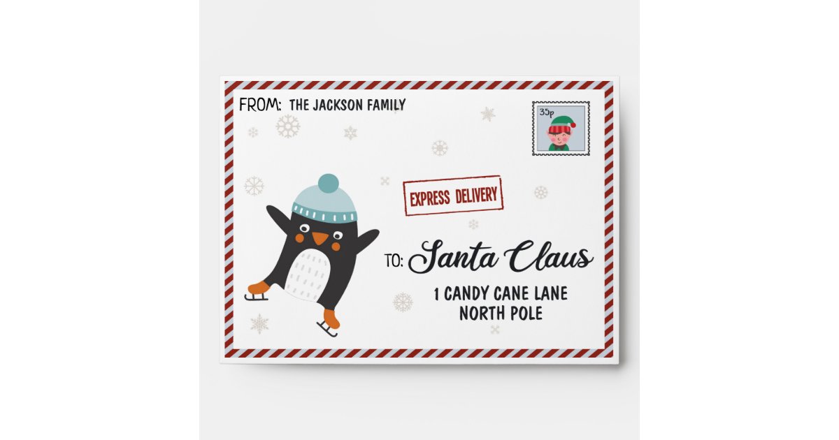 Download Letter to Santa Claus express delivery elf stamp Envelope ...