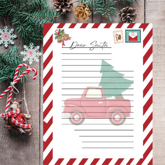 Letter to Santa Festive Kids Christmas Wish List