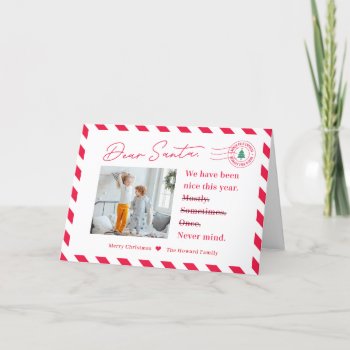 Letter To Santa Kids Christmas Photo Cards by berryberrysweet at Zazzle