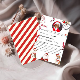 Letter To santa Kids Christmas Wish List Card