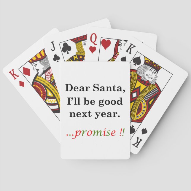Letter to Santa Poker Cards (Back)