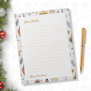 Letter to Santa - Scandinavian Christmas Notepad
