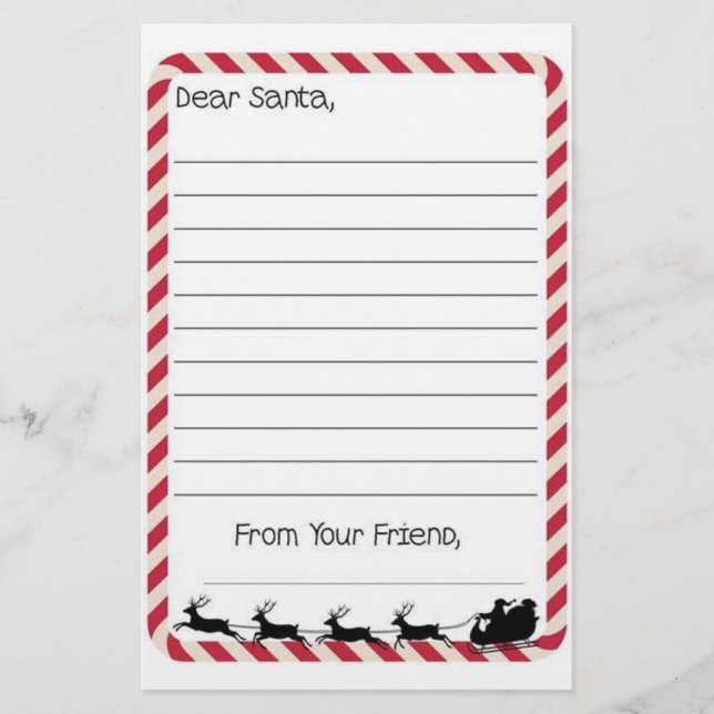 Letter to Santa Stationery (Front)