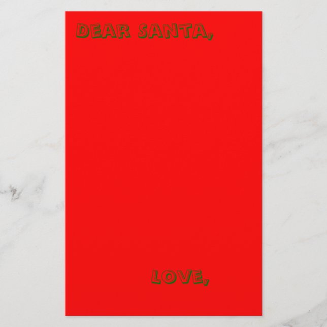 Letter to Santa stationery (Front)