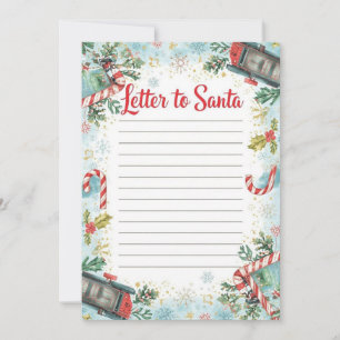 Letter to Santa Template for Boys North Pole