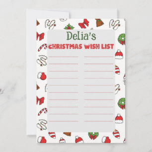 Letter to Santa With Child Name Invitation